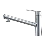 SANEI(サンエイ) シングルワンホールスプレー混合栓 IENIシリーズ イエニ 水流切替 引き出しホース 節約 ナット式 お手入れ簡単 一般地用 K87122EJV