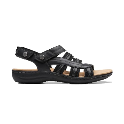 Clarks Clarks Collection Women's Laurieann Erin Flat Sandal, Black Combi, 9.5 Medium US