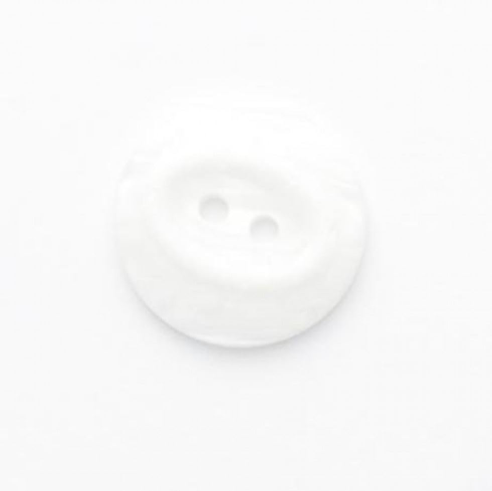 Minerva Botones de plástico redondos ovalados blancos (paquete económico) de 23 mm, por paquete de 100