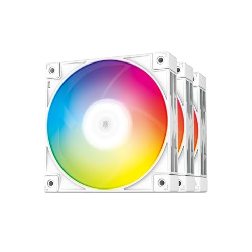 Image of DEEPCOOL FC120(3 in 1) - 1800RPM- 4pin PWM RGB Case Fan - White