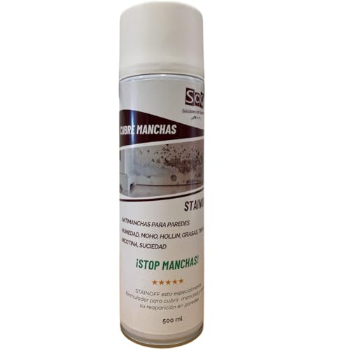 Eliminador de manchas para paredes | cubre manchas de moho, hollin, grasas, tintas | Spray Stop Manchas para paredes | evita la reaparición de manchas al pintar