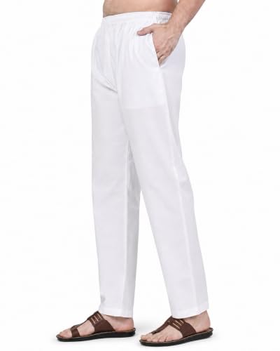 Image of Men's Premium Cotton Pyjama Bottoms - Regular Fit, Elastic Waistband, Soft & Breathable Fabric for Ultimate Comfort