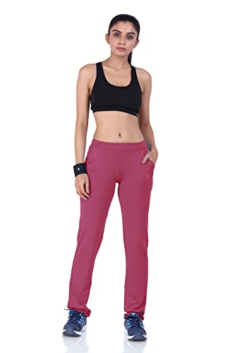 Image of Women Regular Fit Activewear Track Pant | Mid Rise, Stretchable with Side Pockets, Plus Size Athleisure Track Pant for Women | Breathable Fabric for Gym, Workout, Sports & Casual Wear