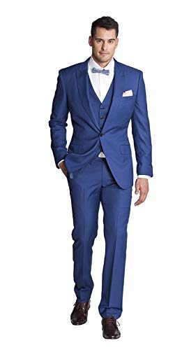 QZI Men's 3 Pieces One Button Suit Complete Outfits(Jackets+Vest+Trousers) Prom Formal Suit2