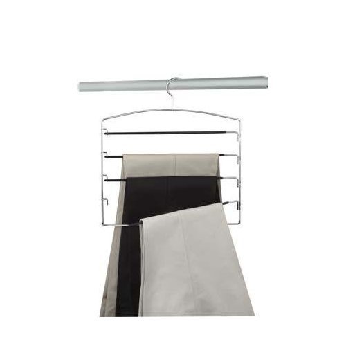 Simplify 5 Tier Swing Arm Slack Rack Clothes Hanger, Chrome