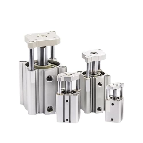 Vérin pneumatique double effet à guidage précis pour machine industrielle compacte - 2