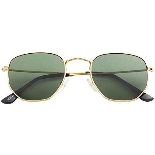 Image of Kursan Small Round Metal Polarized Sunglasses for Men Women Mirrored Lens Classic Circle Sun Glasses