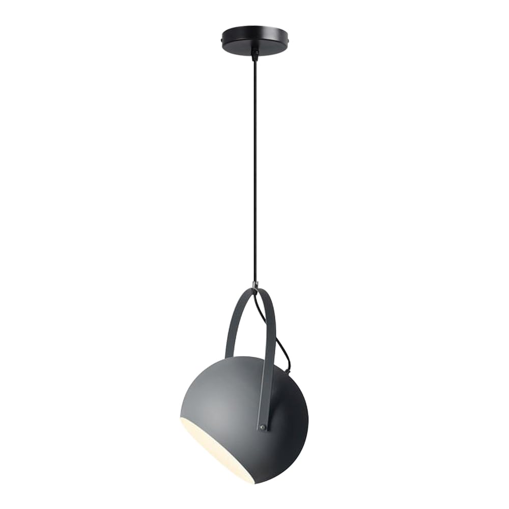 GUOGUOSM Nordic Industrial Style Metal Chandelier, E26 Screw Single Head Chandelier, Flush Mount Ceiling Lighting Fixtures, Dining Room Bedroom Balcony Decorative Lighting Fixtures
