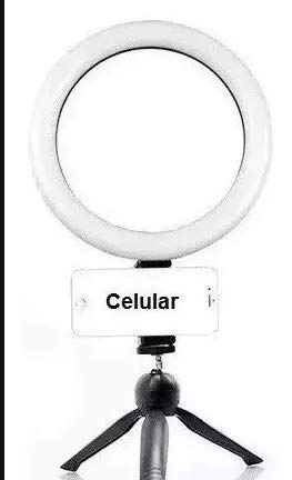 Iluminador De Led Com Tripe Ring Light Usb 16cm