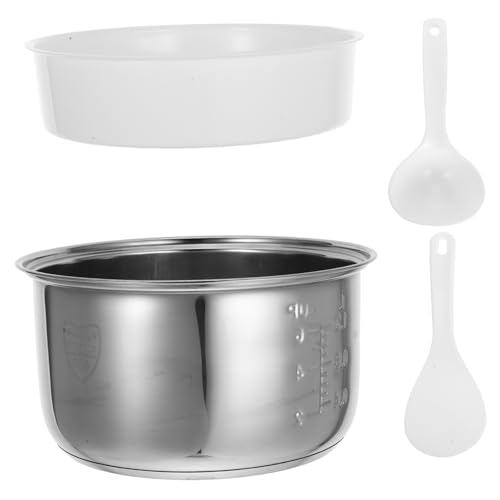 LOORGVEL Olla Interior de Acero Inoxidable Arrocera Capacidad Accesorio para Olla Eléctrica de Cocina Repuesto Resistente y Versátil para Cocinar Arroz y Pasteles Hogar y Hotel