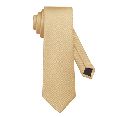 Image of DecTwig Men's Ties Solid Color Formal Neckties 3.15 inch (8CM) Black Ties For Men
