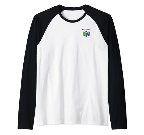 Nintendo Chest Pocket N64 Logo Raglan Baseball Tee