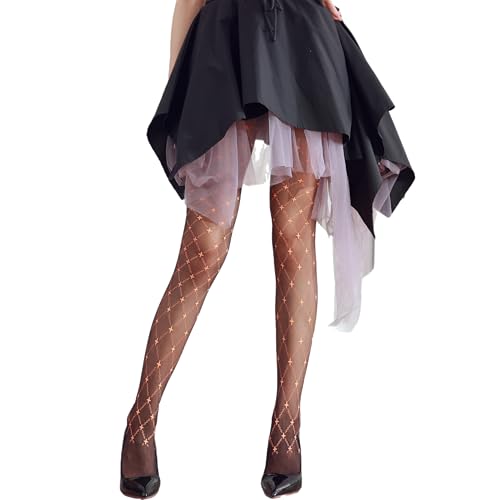 Image of Sahabowi Women Tights, Sheer High Waist Pantyhose, Vintage Control Top Stockings, Siwa11