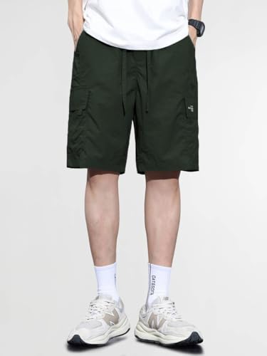 Image of TAGDO Men's Cotton Cargo Shorts with Multi Pockets | Lightweight Casual Outdoor Shorts Pant for Men | Elastic Waist Drawstring Utility Shorts for Hiking, Camping and Daily Wear (2048)