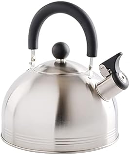 Mr. Coffee Carterton Stainless Steel Whistling Tea Kettle, 1.5-Quart, Mirror Polish