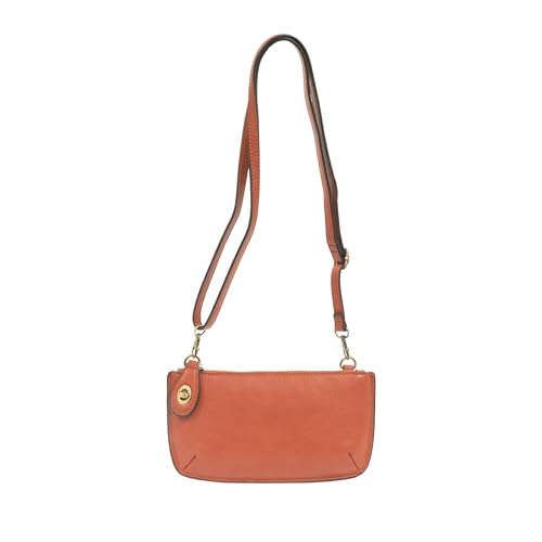Image of Joy Susan Womens Vegan Leather Mini Crossbody Wristlet Clutch - Cinnamon