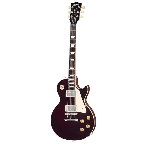 Gibson Les Paul Standard 50s Custom Color Figured Translucent Oxblood – Guitare Électrique à Coupe Simple - Les Beatles, Paul McCartney, John Lennon, RIngo Starr, George Harrison Gibson Les Paul Standard 50s Custom Color Figured Translucent Oxblood - Guitare Électrique à Coupe Simple