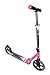 muuwmi Aluminium Scooter – Tretroller, 205 mm, ABEC 7, für Kinder und Erwachsene, GS geprüft, höhenverstellbar, pink