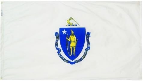 5x8' Massachusetts Nylon State Flag - All Weather, Durable, Outdoor Nylon Flag - All Star Flags