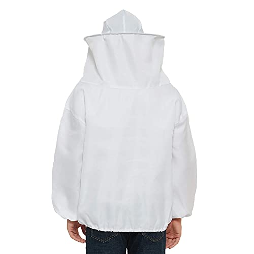 Professioneller weißer Imkeranzug, Jacke, zum Überziehen, Kittel mit selbststützendem Schleier für Anfänger & Gewerbe… – Bild 5