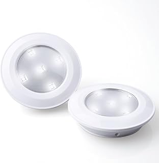 LED Tap Lights Stick On Push Lights Battery Powered Puck Lights for Closets