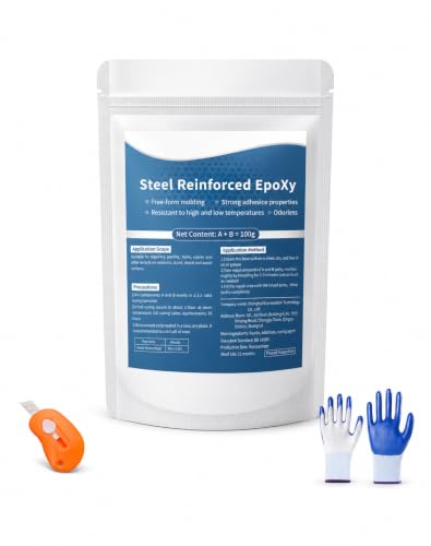 Steel Reinforced Epoxy Putty, 3.53oz / 100g Waterproof Two-Part Epoxy Putty Stick, Fast Repair Epoxy Filler for Metal Wood Plast