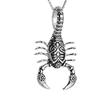 Colgante de animal de escorpión grande y venenoso retro gótico para hombres Hip Hop punk Escorpio collar de joyería de moda regalo