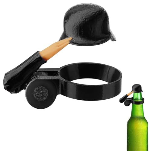 Casco di Birra, Saluto Divertenti Elmetto di Birra Soldato,Riutilizzabile,Sigillatura Della Polvere,Chiusure di Bottiglia di Birra Decorativa per Artigianato,Grill Party,Veterano, Amante del Soldato