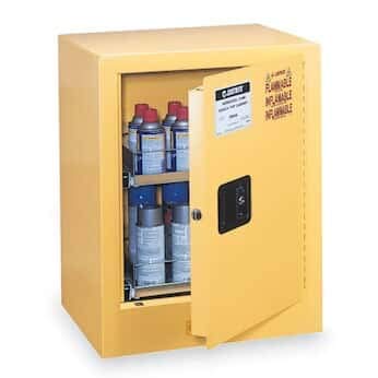 Justrite Sure-Grip® EX Benchtop Flammable Safety Cabinet, Manual Close, 1 Door, 4 Gal