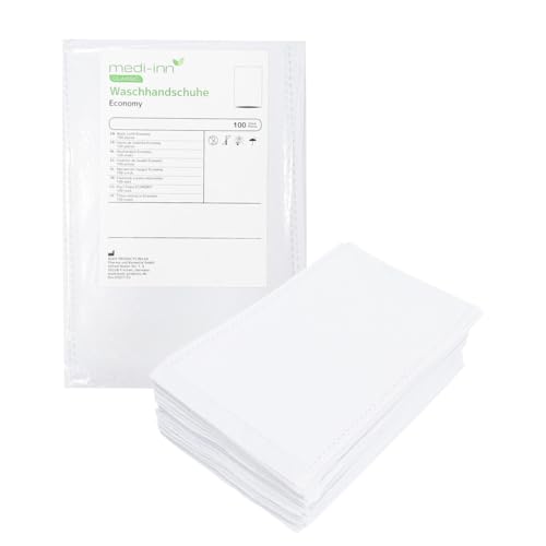 Medi-Inn Einmal-Waschhandschuhe Economy 15 x 22 cm 100er Pack (1 x 100 Stück)