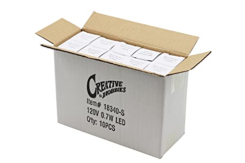 Creative Hobbies Silicone Led Night Light Bulbs, C7 Replacement Light Bulbs – 0.7W Equivalent To 4W 5W 6W 7W Incandescent, White Warm 2700K, Christmas String Lights, Electric Window Candles | 10 Pack #TOP5