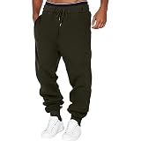 Pantalones de correr de pierna extra larga para hombre, con forro polar térmico, pantalones deportivos de forro polar con bolsillos, pantalones holgados para gimnasio, pantalones holgados, casuales