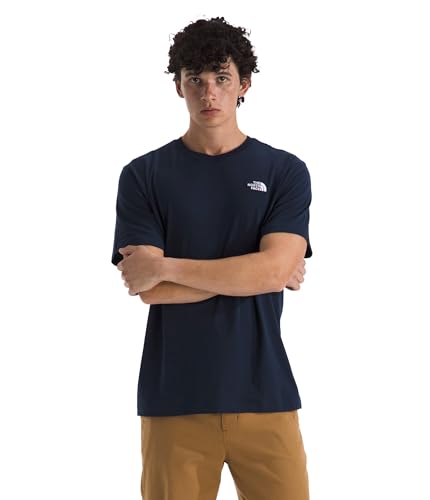 The North Face Men's Evolution Simple Dome Short-Sleeve Tee (Standard & Big Size) - Logo Graphic Tee, Cotton Fabric, Summit Navy, Large