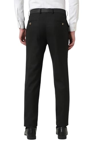 Image of Peter England Men Regular Mid Rise Everyday Woven Formal Trouser