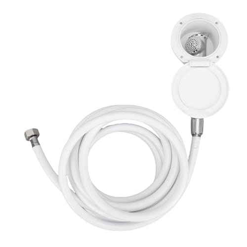 CHICIRIS Kit de Cabezal de Ducha para Vehículos Recreativos, Ducha Presurizada de Acero Inoxidable con Manguera de 2,5 M para Ahorrar Agua, Rociador Mejorado para Yates, Vehículos