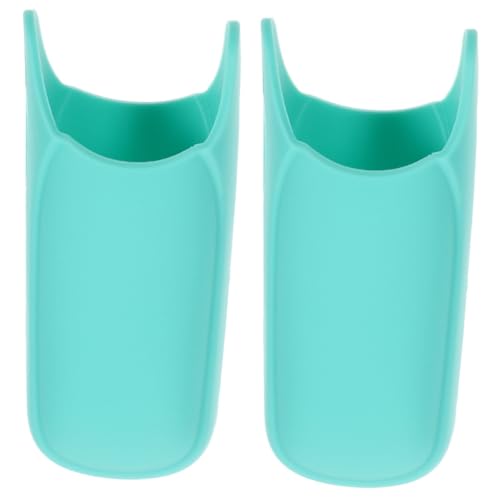 2 piezas Fundas de Silicona para Plancha de Pelo y Rizadora Color Verde Claro