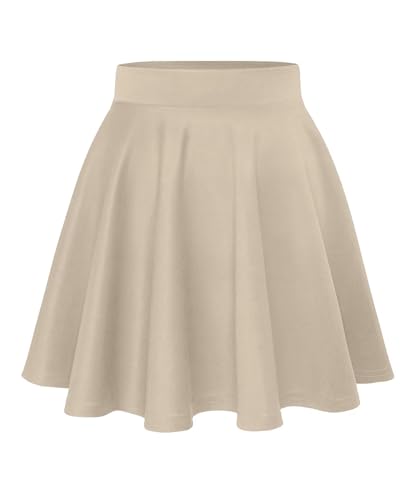 Hybrid & Company Women Basic Versatile Skirts Stretchy Flared Mini Skater Skirt3