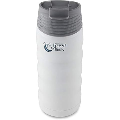 Pioneer Travel Flask, Stainless Steel Vacuum Insulated Double Wall Hot and Cold Drinks Thermo Flask - Hot 8 Hours, Cold 24 Hours Cover