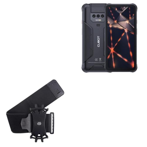 BoxWave Holster Compatible with Cubot Kingkong 8 - ActiveStretch Sport Armband, Adjustable Armband for Workout and Running - Jet Black