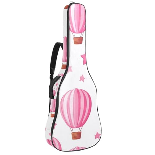 Sac de transport pour guitare basse rose en tissu Oxford imperméable