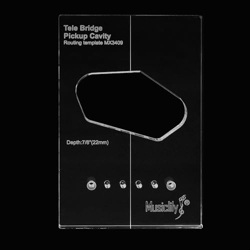Musiclily Pro CNC Accurate Acrylic Bridge Pickup Routing Template for Standard Tele Guitar Body, Bridge pickup for guitar body - Image 3