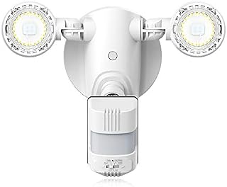 SANSI 15W Motion Sensor Outdoor Security Lights, 2000LM Wired External Sensor Light for Outdoor Lighting Security 5000K Dusk to Dawn 320°Angle Illumination IP65 Waterproof for Yard Garage Doorways