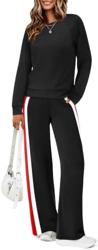 Desol Zweiteiler Damen Herbst Outfit Damen Freizeitanzug für Loungewear | Modisches Design mit farbigen,weiche Baumwollmischung.Ideal für Sport,Fitness,Lounge&Freizeit.Perfekt für