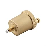 Glomc Válvula de ventilación automática de 1/8 pulgadas NPT latón, purga de aire del sistema de calefacción hidrónico para radiadores de agua caliente y calentadores de unidades pequeñas, instalación