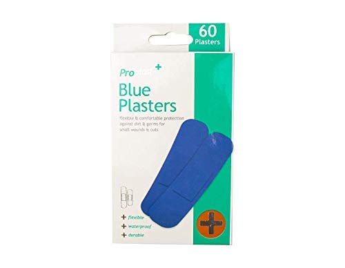 PROPLAST Flexible Fabric Adhesive Blue Plasters for Wound Care & First Aid (Pack of 60)
