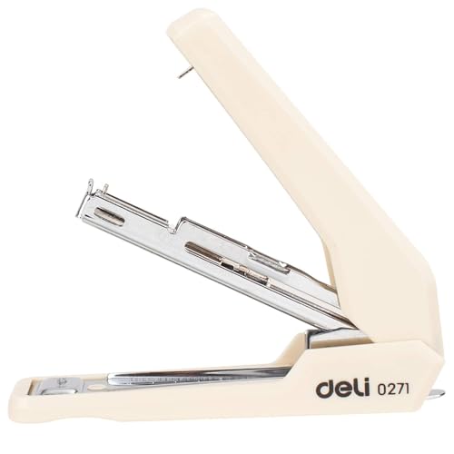 Deli E0272 Stapler Set with 1000 Staples | No.10 Staples & 15 Sheets Capacity (Body Color May Vary, Pack of 2)