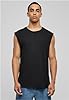 URBAN CLASSICS Men's Sleeveless T-Shirt, Workout Vest with Round Neckline and Rolled Hems, Loose Tank Top, 100% Jersey Cotton, black, M #5