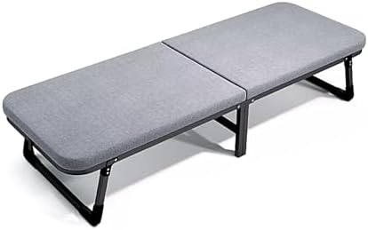 Portable Foldable Guest Bed with Mattress, Sturdy H-Double Tube Frame, 360° Rollers for Easy Movement, Ideal for Home & Office Use, Space-Saving Solution