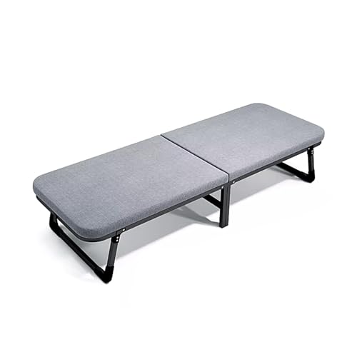 Cama plegable con colchón, rodillos de 360° y marco de tubo doble en H, cama de invitados portátil para el hogar y la oficina