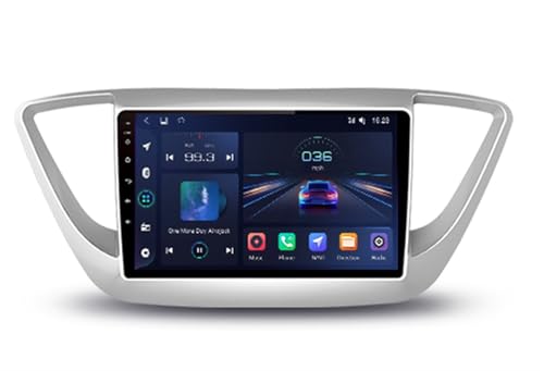 Pizgear Radio con Android for Coche V1pro AI Voice 2 DIN, for Hyundai, Solaris 2 Verna 2017-2020, Carplay, Multimedia, GPS, 2 DIN, autorradio Interfaz Multimedia para Coche(WiFi (1GB 16GB) A2)
